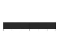 vidaXL Tissu brise-vent 6 pièces 800 x 120 cm Noir