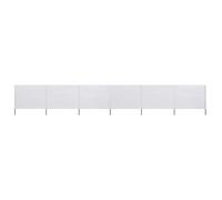 vidaXL Tissu brise-vent 6 pièces 800 x 120 cm blanc sable
