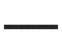 vidaXL Paravent en tissu brise-vent 9 panneaux 1200 x 160 cm Noir