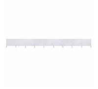 vidaXL Paravent 9 panneaux en tissu 1200 x 120 cm blanc sable