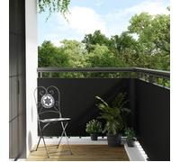vidaXL Paravent de balcon 400x90 cm résine tressée Noir – écran d'intimité extérieur