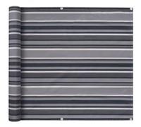vidaXL Paravent de balcon Tissu Oxford 90 x 400 cm Bande Gris