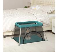 vidaXL Parc bébé avec matelas Vert