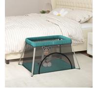 vidaXL Parc bébé avec matelas Vert