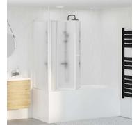 VidaXL Pare baignoire en L 4 panneaux pliables