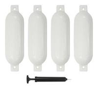 vidaXL Pare-choc de bateau 4 pcs Blanc 51x14 cm PVC Multicolore G