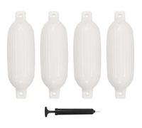 vidaXL Pare-choc de bateau 4 pcs Blanc 58,5x16,5 cm PVC Multicolore G