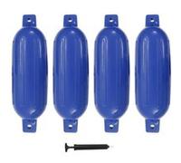 vidaXL Pare-choc de bateau 4 pcs Bleu 58,5x16,5 cm PVC Multicolore G