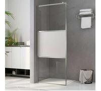 vidaXL Paroi de douche praticable verre ESG semi-mat 100x195cm