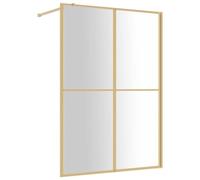 vidaXL Paroi de douche pour passage piétonnier ESG verre clair Golden 140x195cm