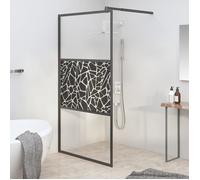 vidaXL Paroi de Douche Cloison de Baignoire Accessoire de Salle de Bain Cloison de Douche Intérieur 100x195 cm Verre ESG 151882