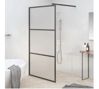 vidaXL Paroi de douche pour douche à l'italienne 115x195 cm ESG Mat noir