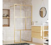 vidaXL Paroi de douche dorée 115x195 cm