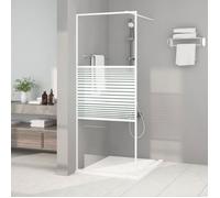 vidaXL Paroi de douche pour passage piétonnier blanc 80x195 cm ESG-verre clair