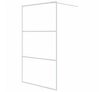 vidaXL Paroi de douche pour passage piétonnier 115x195 cm blanc verre ESG clair