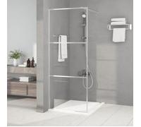 vidaXL Paroi de douche pour passage piétonnier Argenté 80x195 cm Verre ESG clair