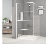 vidaXL Paroi de douche pour passage piétonnier blanc 100x195 cm ESG-verre clair