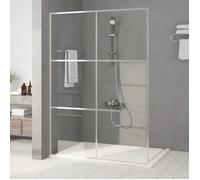 vidaXL Paroi de douche pour passage piétonnier argenté 140x195 cm verre ESG clair