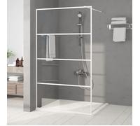 vidaXL Paroi de Douche Ecran Cloison Cabine de Douche Salle de Bain Intérieur Résistance aux Eclaboussures Blanc 115x195 cm 152143