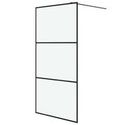 vidaXL Paroi de douche pour douche à l'italienne Noir 100x195 cm ESG Mat
