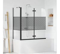 vidaXL Enceinte de bain Géométrique Noir 120 x 67 x 129 cm