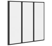 vidaXL Paroi de douche Noir 120 x 2 x 117 cm Aluminium et PP – Pliable
