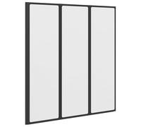 vidaXL Paroi de douche rectangulaire pliable 132 x 2 x 140 cm aluminium et PP noire