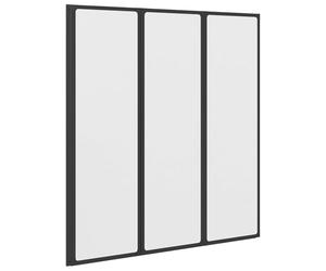 vidaXL Paroi de douche Noir 132 x 2 x 140 cm Aluminium et PP, Paravent de douche, moderne et rectangulaire, pliable, gain de place, panneau flexible pour votre salle de bain