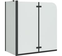 vidaXL Paroi de douche noire 120 x 68 x 130 cm