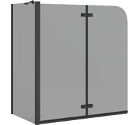 vidaXL Paroi de douche noire 120 x 68 x 130 cm