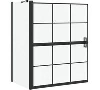vidaXL Paroi de douche 100 x 68 x 128 cm - cadre noir, verre trempé