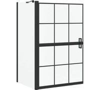 vidaXL Paroi de douche noire et transparente 80 x 68 x 128 cm