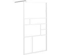 vidaXL Paroi de douche pour douche à l'italienne 100x195 cm verre ESG blanc