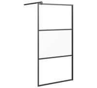 vidaXL Paroi de douche pour douche à l'italienne 100x195cm ESG semi-mat noir