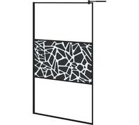 vidaXL Paroi de douche pour douche à l'italienne 115x195 cm ESG design pierre noir