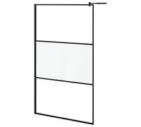 vidaXL Paroi de douche pour douche à l'italienne 115x195 cm ESG Mat noir
