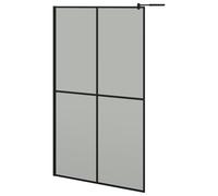 vidaXL Paroi de douche pour douche à l'italienne 118x190 cm Verre de sécurité foncé
