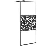 vidaXL Paroi de douche pour douche à l'italienne 80x195 cm ESG design pierre noir