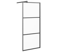 vidaXL Paroi de douche pour douche à l'italienne 80x195 cm ESG Mat noir