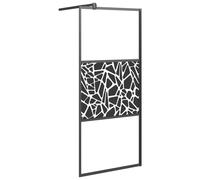 vidaXL Paroi de douche pour douche à l'italienne 90x195 cm ESG design pierre noir