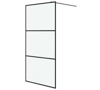 vidaXL Paroi de douche pour douche à l'italienne Noir 100x195 cm ESG Mat