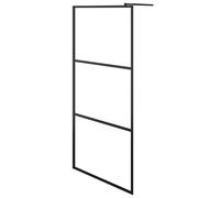vidaXL Paroi de douche pour douches accessibles ESG-verre clair noir 100x195 cm