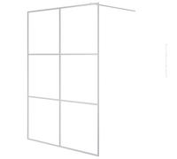 vidaXL Paroi de douche pour passage piétonnier argenté 140x195 cm verre ESG clair