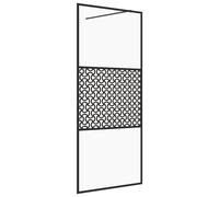 vidaXL Paroi de douche pour passage piétonnier avec verre ESG transparent 90x195 cm