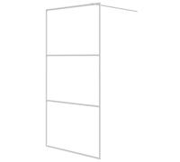 vidaXL Paroi de douche pour passage piétonnier blanc 100x195 cm ESG-verre clair