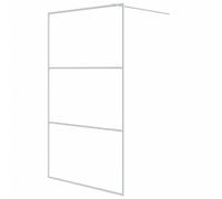 vidaXL Paroi de douche pour passage piétonnier 115x195 cm blanc verre ESG clair