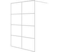 vidaXL Paroi de douche pour passage piétonnier blanc 140x195 cm ESG-verre clair