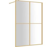vidaXL Paroi de douche pour passage piétonnier ESG verre clair Golden 140x195cm
