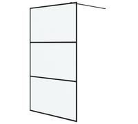 vidaXL Paroi de douche pour passage piétonnier noir 115x195 cm verre ESG mat