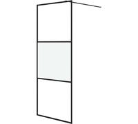 vidaXL Paroi de douche pour passage piétonnier noir 80x195 cm semi-mat ESG